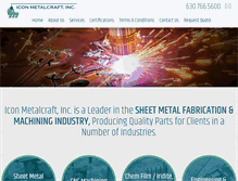 Tablet Screenshot of iconmetalcraft.com